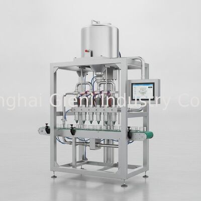 タンクリフト技術、フルパス加熱、化粧品用サーボ駆動ピストンを備えた加熱式ホット充填機