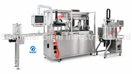 GLU-900 完全自動 唇膏 充填機 オートポンプ システム 30L モバイル タンク 三?? PLC 機器